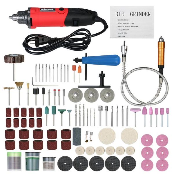 

kkmoon 240w electric grinder set rotary 6-speed variable speed electric drill grinding engrave tools kit with 150pcs accessories