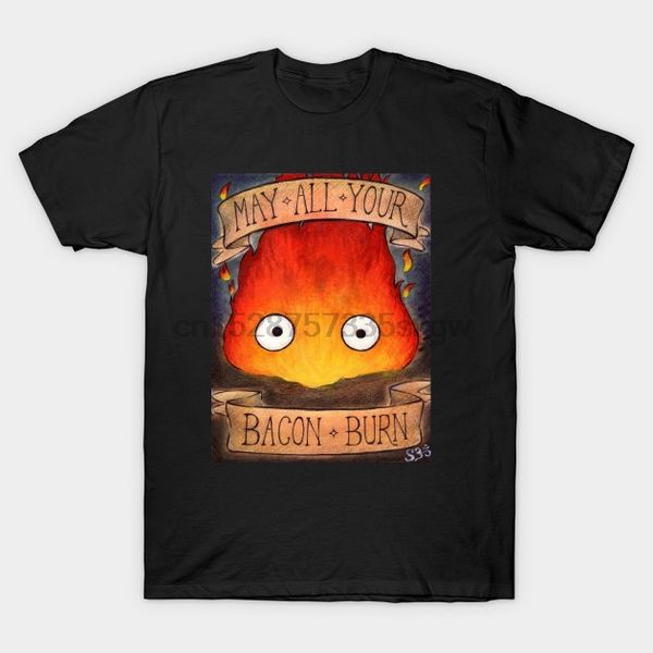 

men tshirt calcifer may all your bacon burn foreign movies t shirt printed t-shirt tees top
