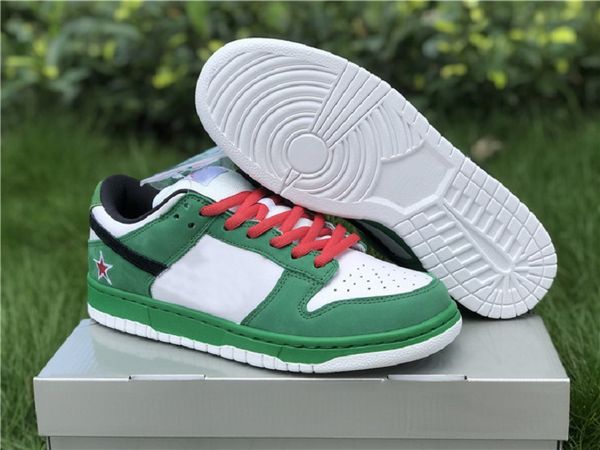 

304292-302 sb low dunk heineken classic men women running shoes outdoor sports shoes size 36-46 with box, White;red