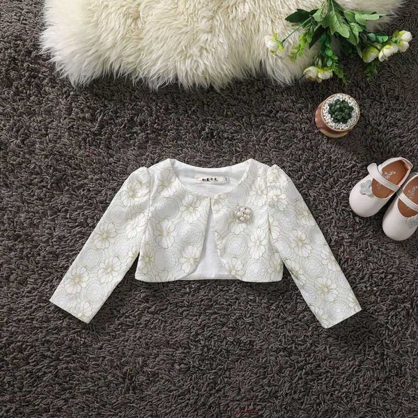 

kids fashtion coat 2020 new children's beige coat female baby shawl lace girls shawl long-sleeved wild princess small, Blue;gray