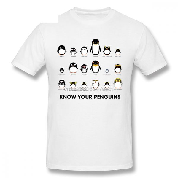 

high-q big size know your penguins t shirt stylish t-shirt male rock and roll camiseta 100% cotton tees