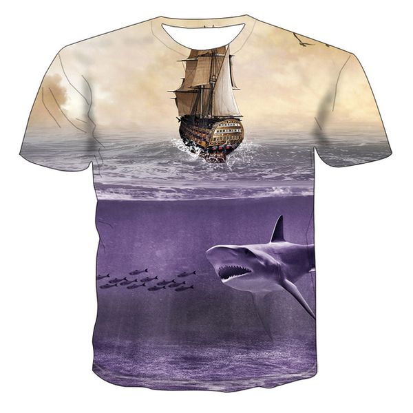 

dolphin graphic fishing summer 3d print shirts graphic oversized funny men clothing