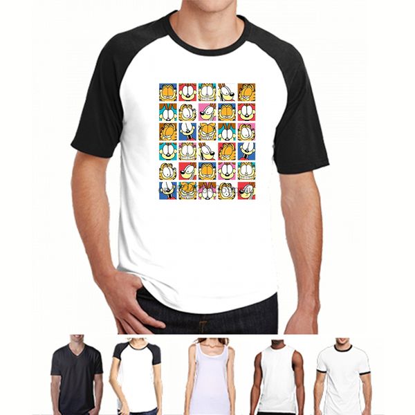 

men t shirt garfield expressions collage printed funny t-shirt novelty tshirt women
