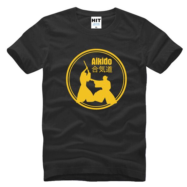 

творческое айкидо mens мужчины футболка tshirt 2018 с коротким рукавом o шеи хлопка тенниска тройника camisetas masculina