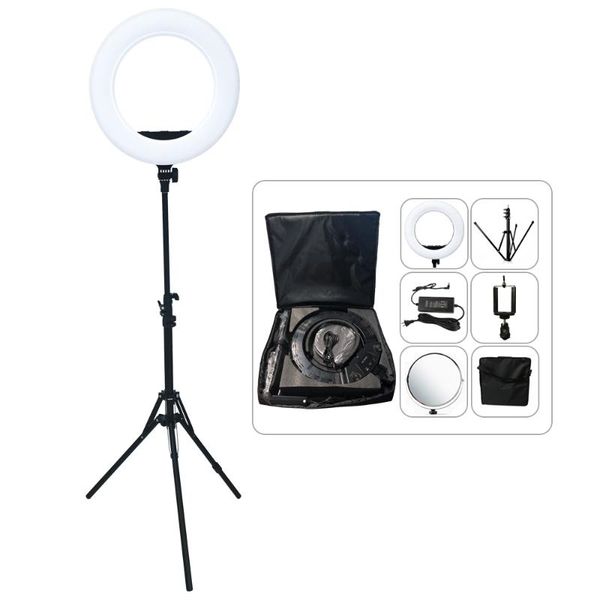 

flash heads yidoblo 48w adjustable bio-color ring lamp 2800-5500k wholesale broadcast/video/ pography / makeup light led kit