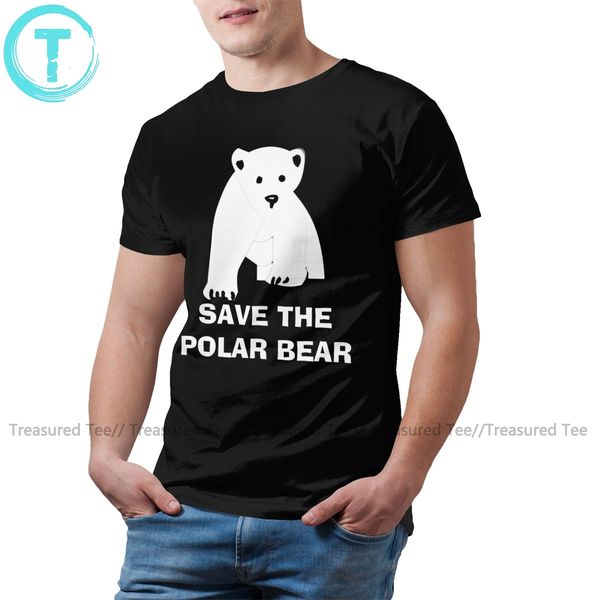 

polar bear t shirt save the polar bear t-shirt short sleeves man tee shirt cute casual oversized tshirt