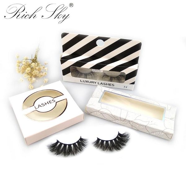 

false eyelashes rich sky private label with 3d volume mink