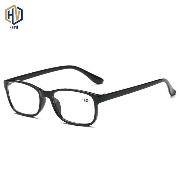 

2020 square resin reading glasses men women tr90 ultralight portable small frame reading glasses +1.0~+4.0, White;black