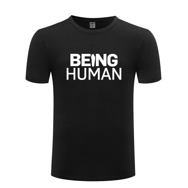 

being human simple letter mens men t shirt tshirt 2018 new short sleeve o neck cotton casual t-shirt tee
