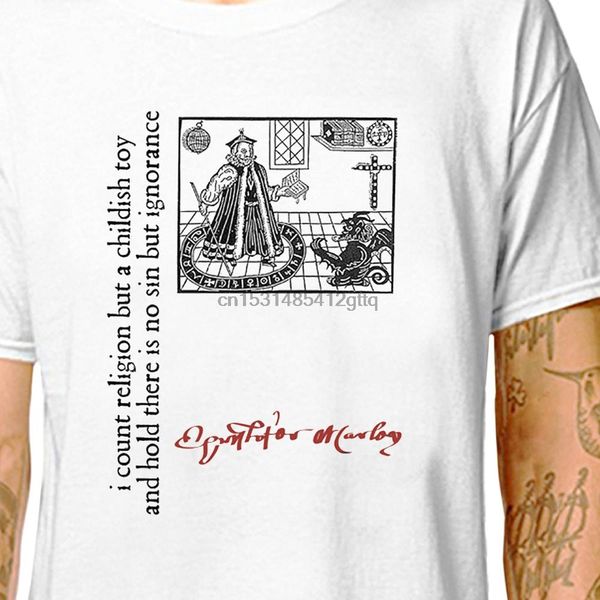 

t shirt chriser marlowe no sin but ignorance tees (lazycarrot) kit marlow shakespeare elizabethan drama signature