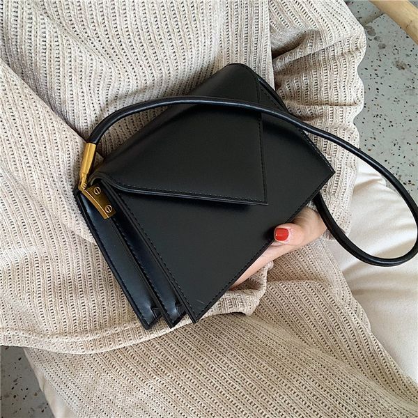 

elegant female square crossbody bag 2020 new pu leather women's designer handbag solid color shoulder messenger bag