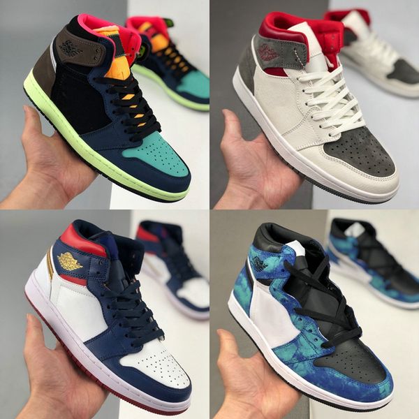 

2020 высокий og 1 1s bio hack мужские женщины баскетбольная обувь jumpman спортивные кроссовки олимпийский свет дым серый галстук краситель