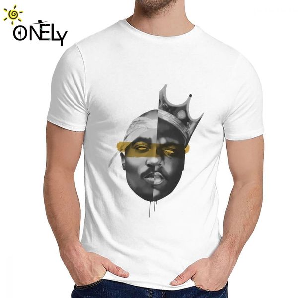 

hip hop rapper tupac biggie smalls t shirt fashion crewneck man pure cotton big size tee