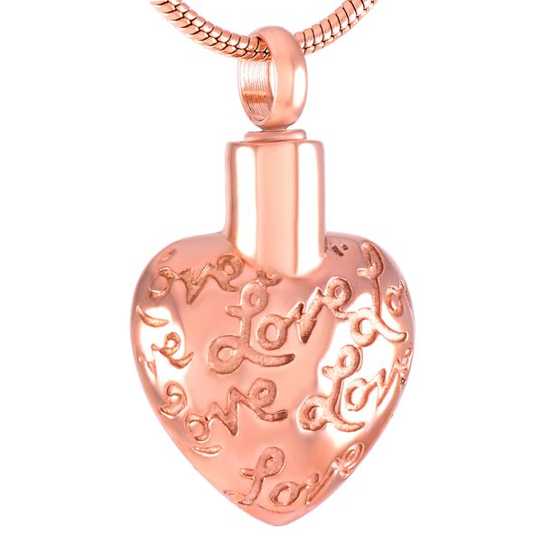 

ijd9366 stainless steel heart pattern keepsake necklace for ashes urn memorial pendant cremation souvenir jewelry, Silver