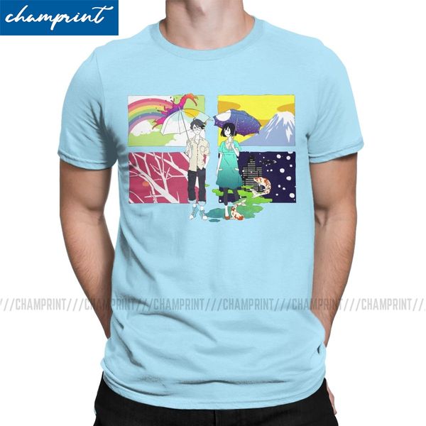 

the tatami galaxy protagonist and akashi t-shirt men yuasa watashi manga vintage tee shirt crew neck t shirts gift idea clothes