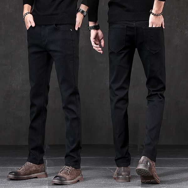 

2020 autumn new arrival casual slim fit elastic black jeans men ,men's pencil pants ,skinny jeans men, Blue