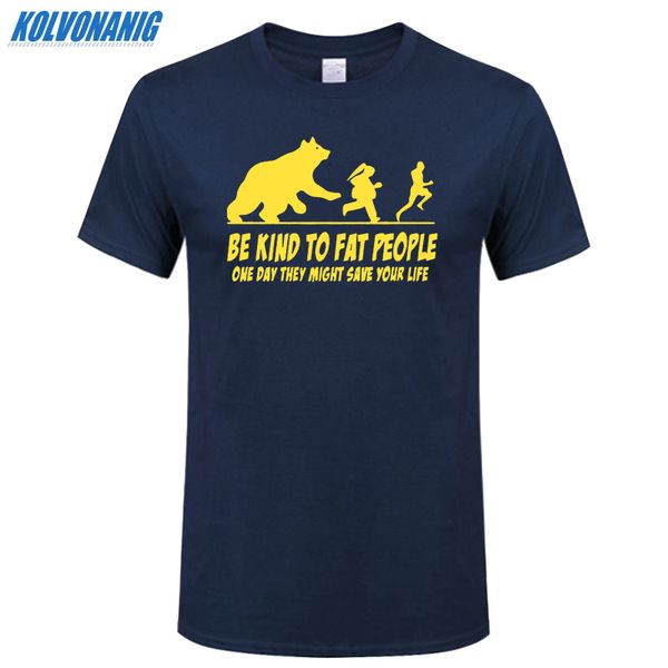 

summer 2019 be kind to fat people funny print men's t-shirt cotton short sleeve o-neck t shirts casual streetwear men tees