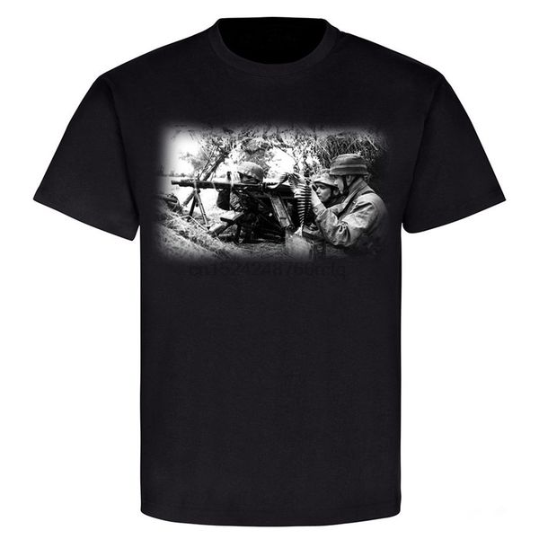 

fashion paratrooper with mg42 wehrmacht graphic t shirt