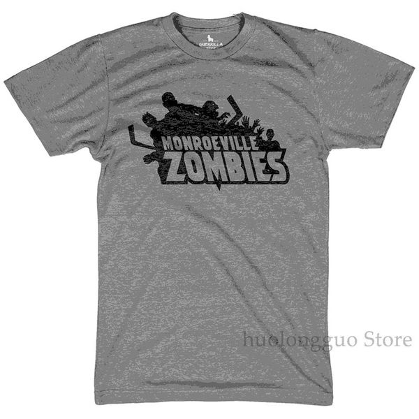 

monroeville zombies tshirt graphic video game shirts funny tv and movie tee 100% cotton men t shirt women tee