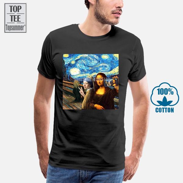 

jollypeach марка mona lisa селфи смешные tshirt мужчины новый белый с коротким рукавом повседневная homme skrik t shirt