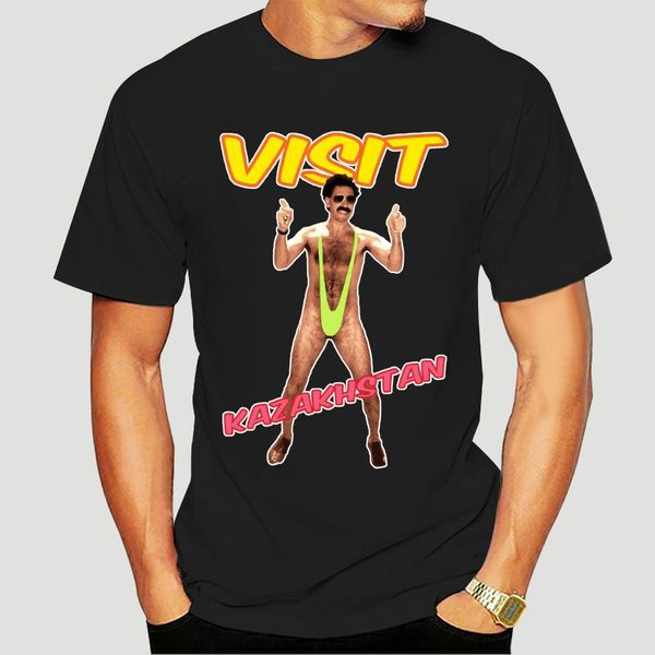 

men t shirt t-shirt borat visit kazakhstan white tshirts women t-shirt-1709d