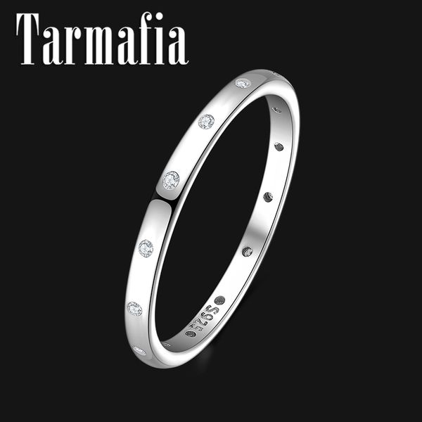 

cluster rings tarmatia fashion simple ring 925 sterling silver zirconia stone finger for women wedding engagement jewelry gifts, Golden;silver