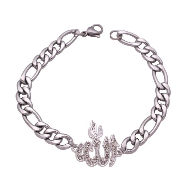 

islam muslim stainless steel bracelets, Black
