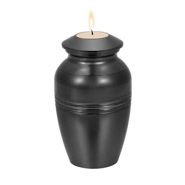 

iju042 stainless steel fashion candlestick ashes urn keepsake candle hold cremation, Silver