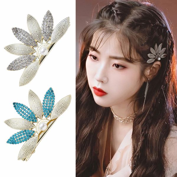 

hair clip del l same female girl korean sweet fashion hair pin clips hairpin pearl iu tv dream fashion woman accessory, Golden;silver