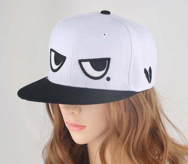 

summer cotton baseball caps white eyes embroidery hip hop dad hat men women adjustable snapback flat cap k streetwear dance, Blue;gray
