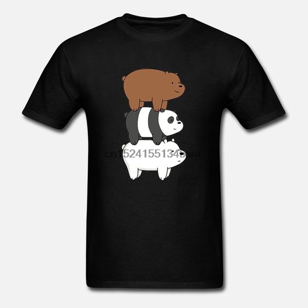 

2019 2019 new arrive funny the three bare bears cotton funny t shirt men