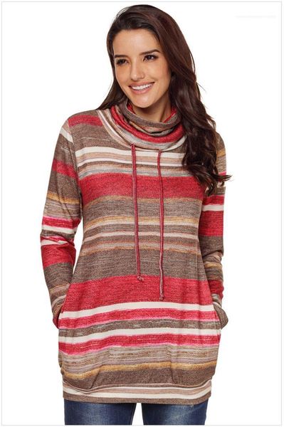 

роскошные толстовки осень зима с длинным рукавом красочный полосатый пуловер толстовки щитовые фуфайки женский одежда женская дизайнер, Black