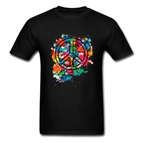 

мир свободы символ тенниска mens белый черный tee shirt 3d digital graphic мужская мода акварельные краски тенниска mens
