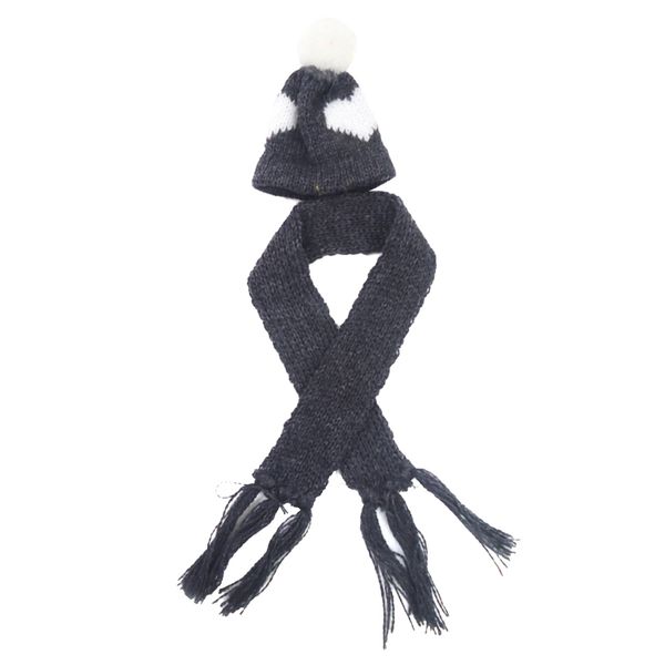 

adorable knitted hat scarf set winter accessory for 1/6 girl dolls