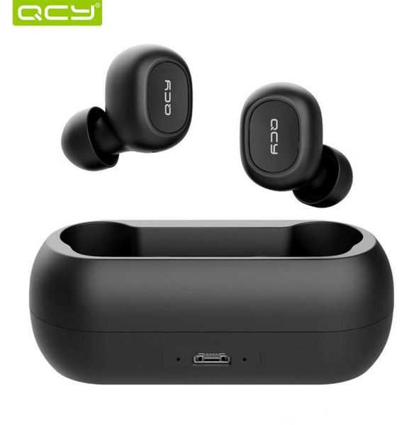 

qcy qs1 t1c mini dual v5.0 wireless earphones bluetooth earphones 3d stereo sound earbuds with dual microphone and charging box