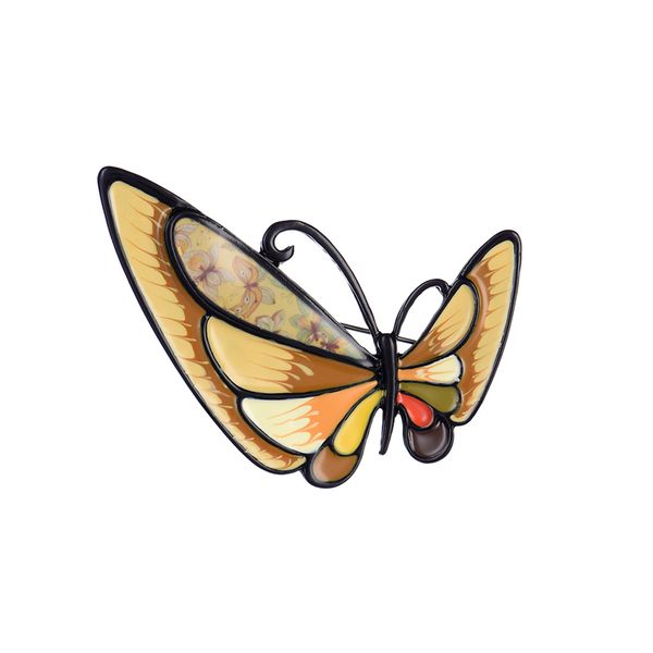 

brooch of brand multi-color butterfly brooch for women girls dress coat pin charm blue enamel alloy metal insect brooches kids, Gray