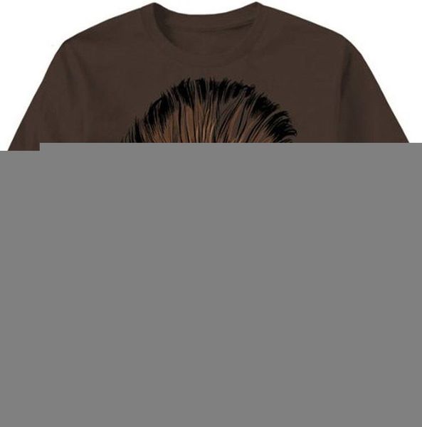

взрослые мужчины space opera film чубакка жевательные face brown футболка tee ретро o шеи tee shirt