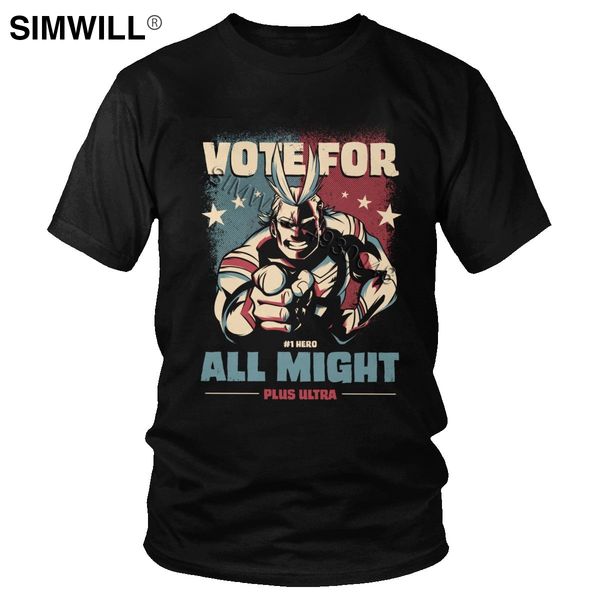 

урожай boku нет героя academia plus ultra t shirt мужчины короткие рукава все might символ мира футболка toshinori яги аниме tee