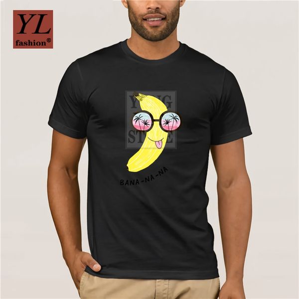 

повседневная мода футболка мужчину s хлопок с коротким рукавом весёлого банана в солнцезащитных очках с приморским horizon