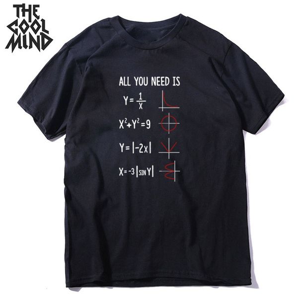 

coolmind 100% cotton math funny print men t shirt casual loose summer creative men tshirt cool t-shirt mens tee shirts