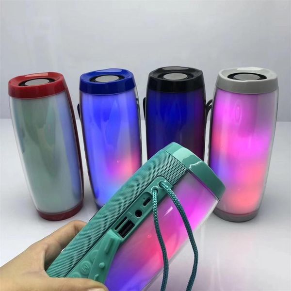 

tg157 bluetooth speaker led flashing light portable with rope outdoor loundspeaker stereo surround speaker subwoofer fm tf card