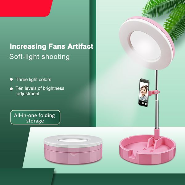 

dimming device idoo new product foldable dimmable 3500k 6000k 64led 144led led ring light live camera fill light pgraphy fill light