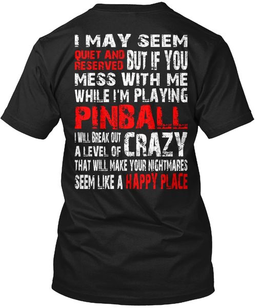 

мужчины футболка pinball crazy женщины тенниска