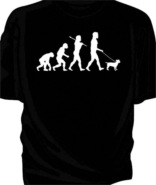 

evolution of man jack russell terrier t-shirt hipster tee shirt homme t shirt hipster cool o neck print