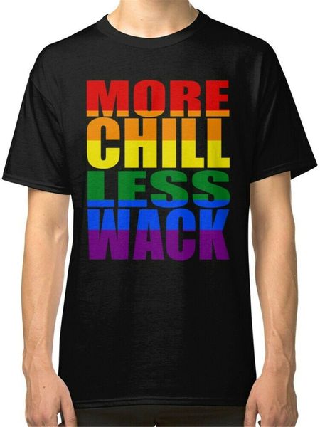 

more chill less wack men's black t-shirt tee shirt