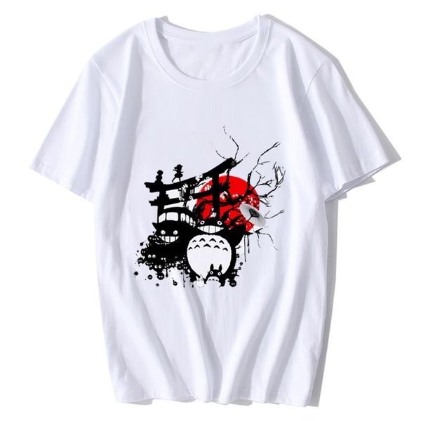 

studio ghibli t shirt men spirited away totoro printed t-shirt funny cartoon boy japanese anime tshirt summer tees whole