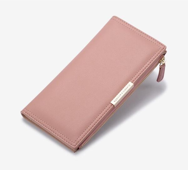 

women's long multi card zipper bag women's wallet purse lady bag, Red;black