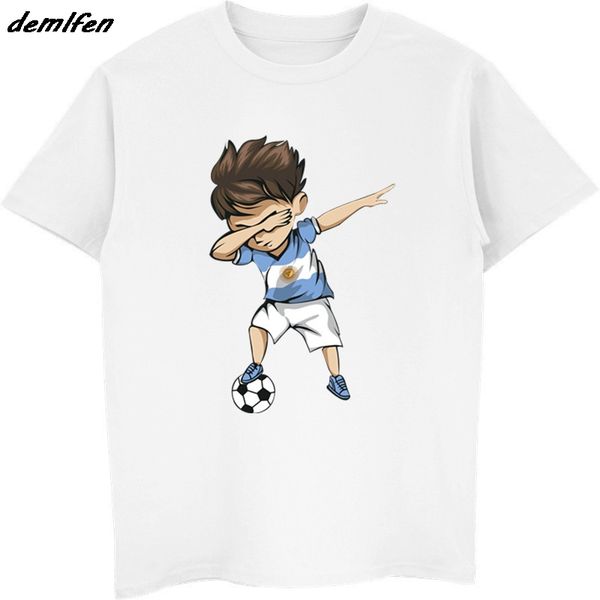 

men new short sleeve hipster dabbing soccerer argentina jersey t shirt argentinian footballer menfunny t-shirt hip hop tees