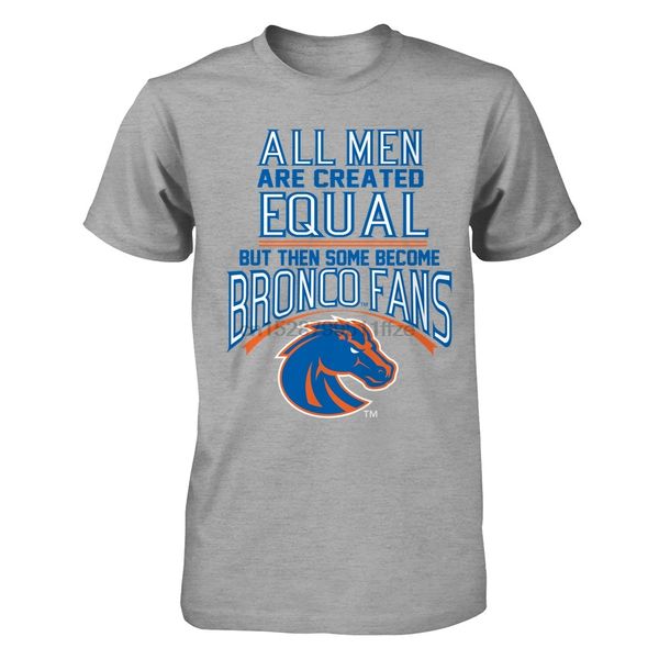 

summer funny print men tshirt women some become boise state fans
