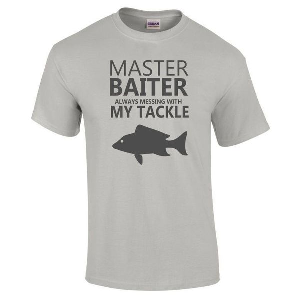 

2019 new men's fisher юмористическая master baiter футболка размеры s для 5xl черный серый белый природные tee shirt